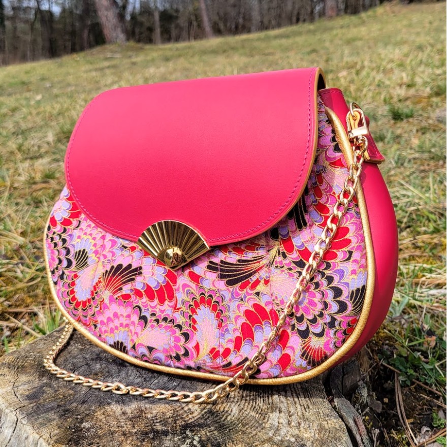 Sac Kim en cuir framboise Sac Kim en cuir framboise