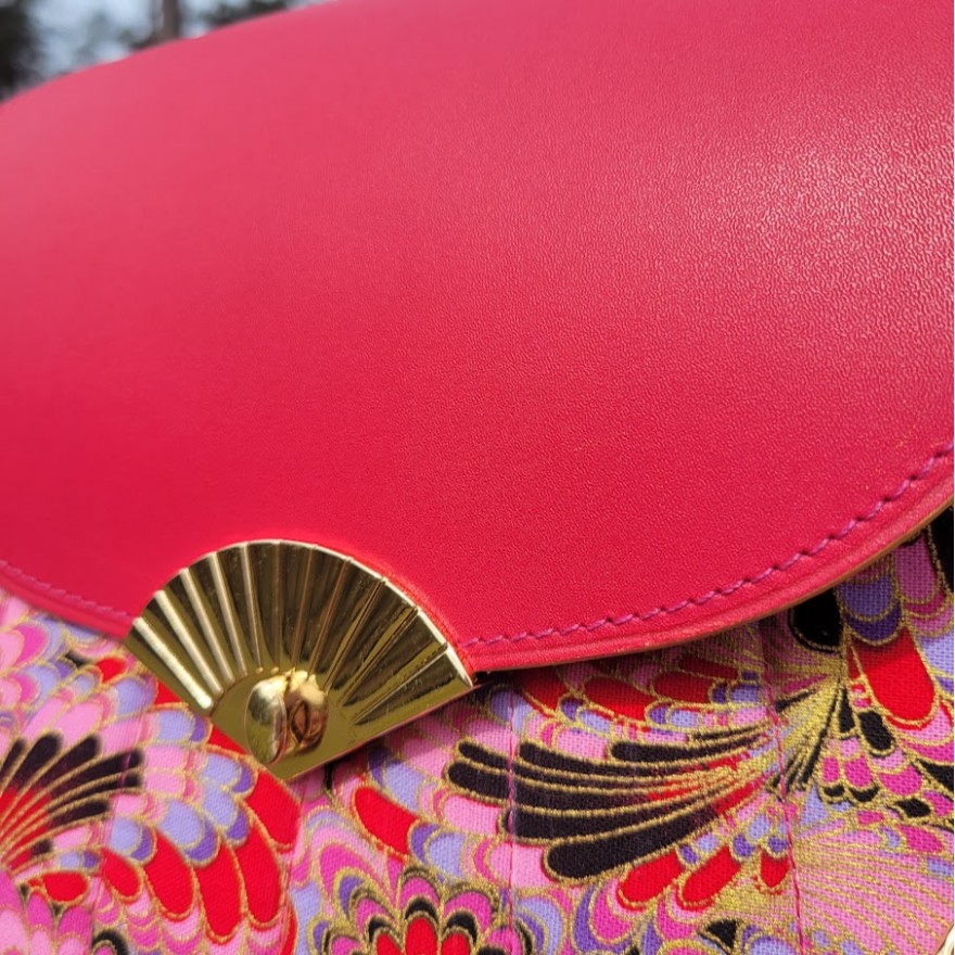 Sac Kim en cuir framboise Sac Kim en cuir framboise