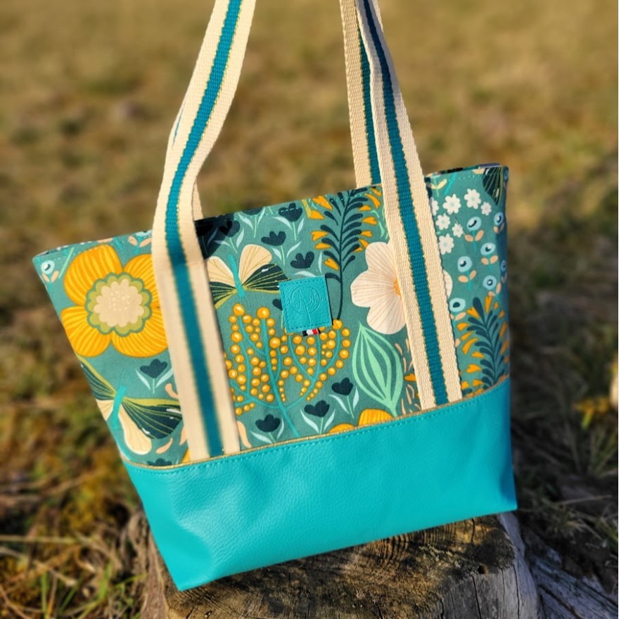 Sac cabas Rachel bleu lagon Sac cabas Rachel bleu lagon