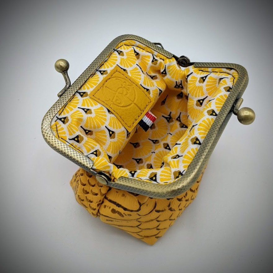 Porte-monnaie vintage Nancy jaune Porte-monnaie vintage Nancy jaune